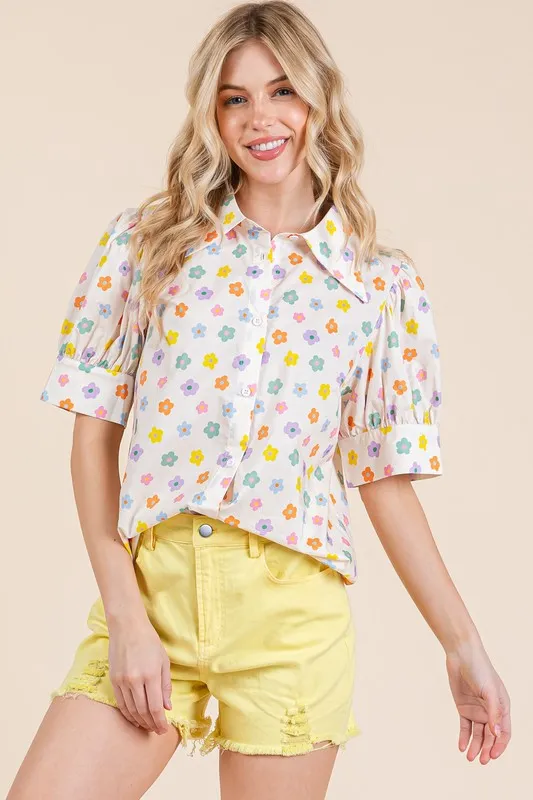 GEE107 - FLORAL TOP