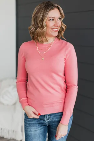 Getting Ahead Lightweight Knit Sweater- Pink