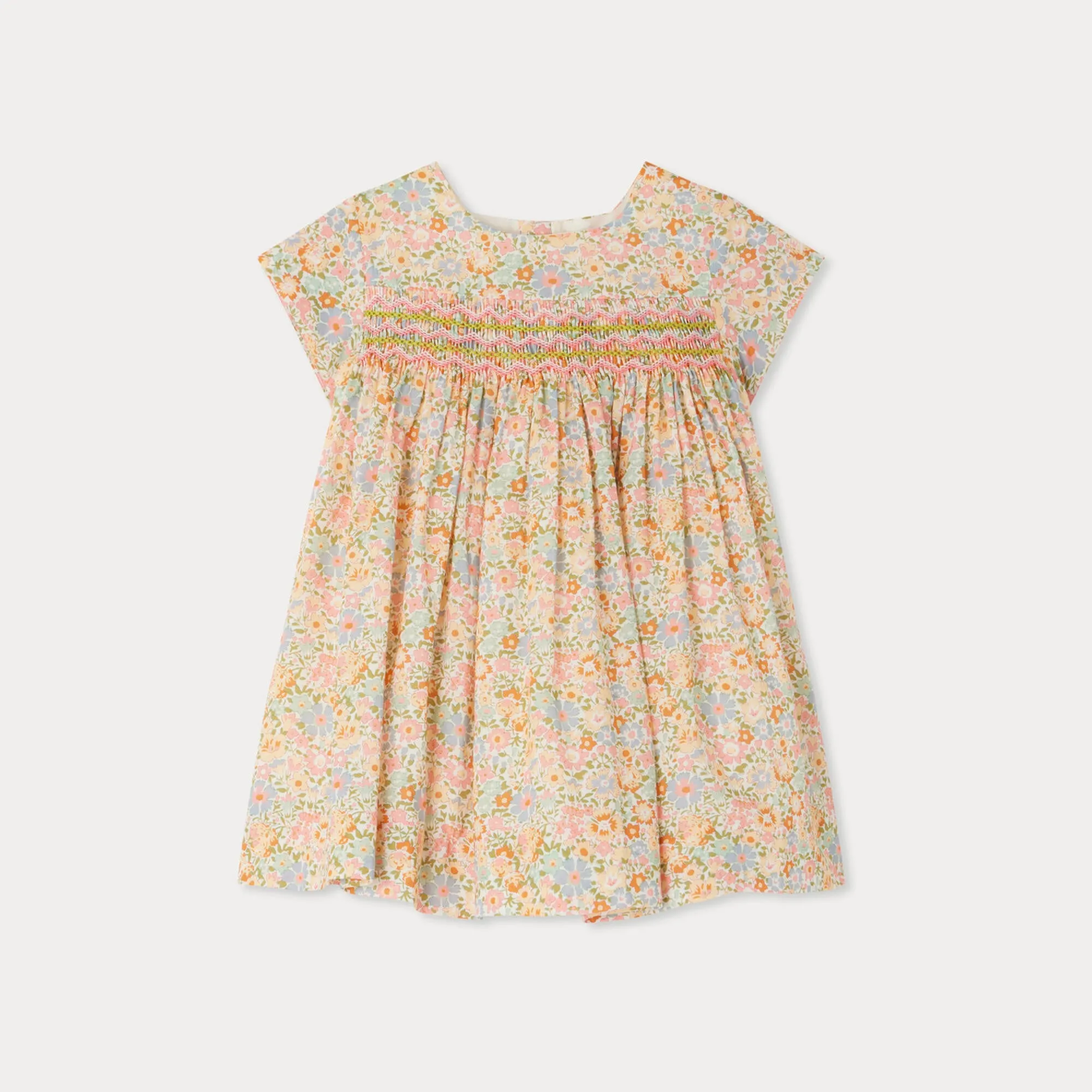 Girls Colorful Floral Cotton Dress