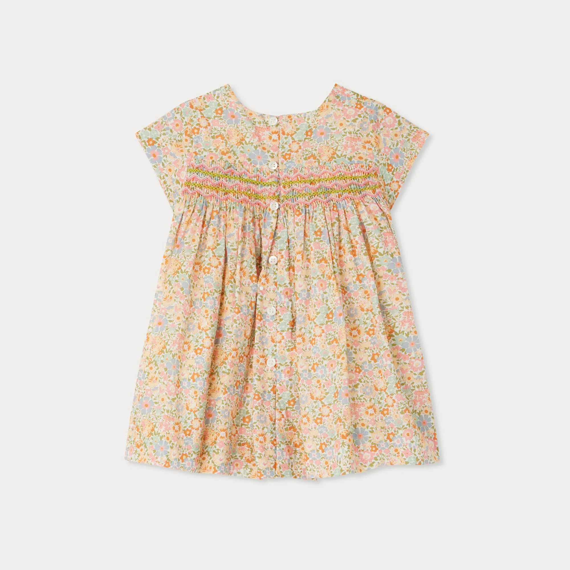 Girls Colorful Floral Cotton Dress