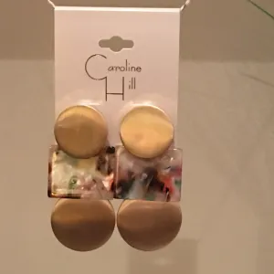Gold Circle Drop Earrings