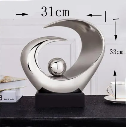 Gold Resin Sculpture Decoration Accessories Abstract