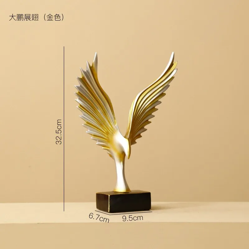 Gold Resin Sculpture Decoration Accessories Abstract