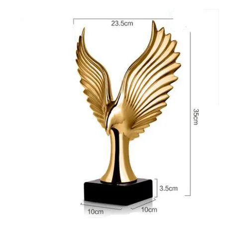 Gold Resin Sculpture Decoration Accessories Abstract