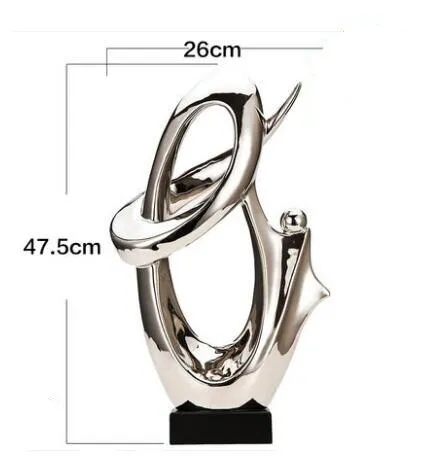Gold Resin Sculpture Decoration Accessories Abstract