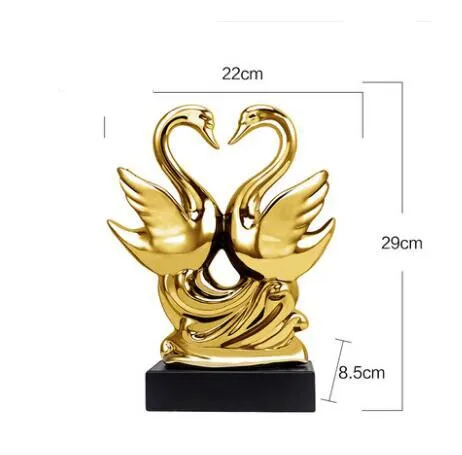 Gold Resin Sculpture Decoration Accessories Abstract