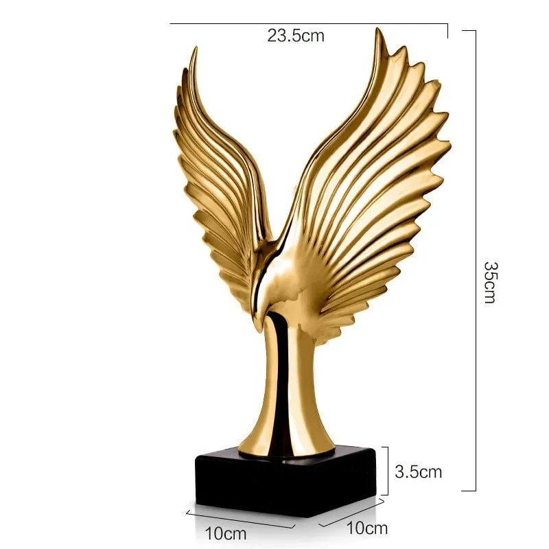 Gold Resin Sculpture Decoration Accessories Abstract