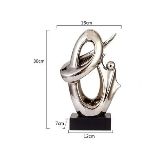 Gold Resin Sculpture Decoration Accessories Abstract