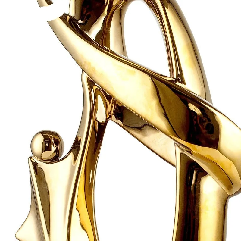 Gold Resin Sculpture Decoration Accessories Abstract