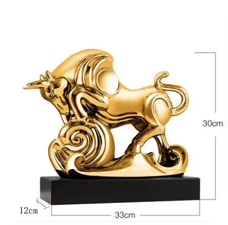 Gold Resin Sculpture Decoration Accessories Abstract
