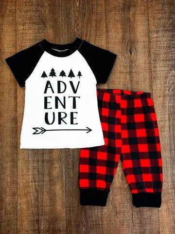 Graphic tee "Adventure" 2pc