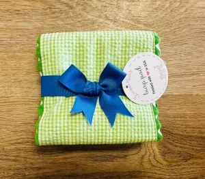 Green Checkered Burp Cloth