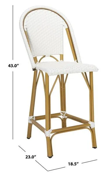 Gresley Indoor - Outdoor French Bistro Counter Stool White PAT4019C