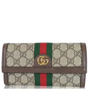 Gucci Ophidia GG Continental Supreme Canvas Wallet Beige 523153