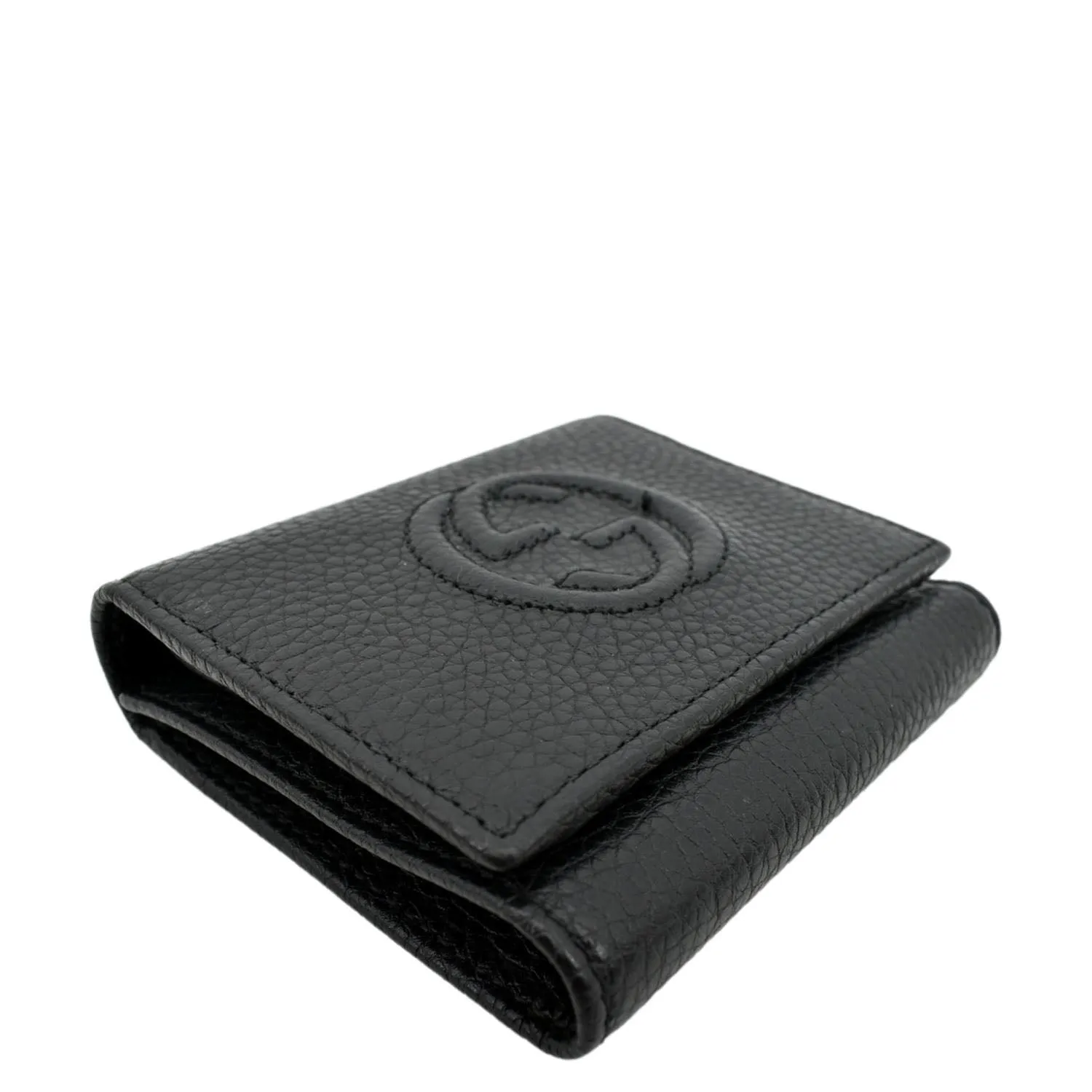 GUCCI Soho Leather Wallet Black 593207