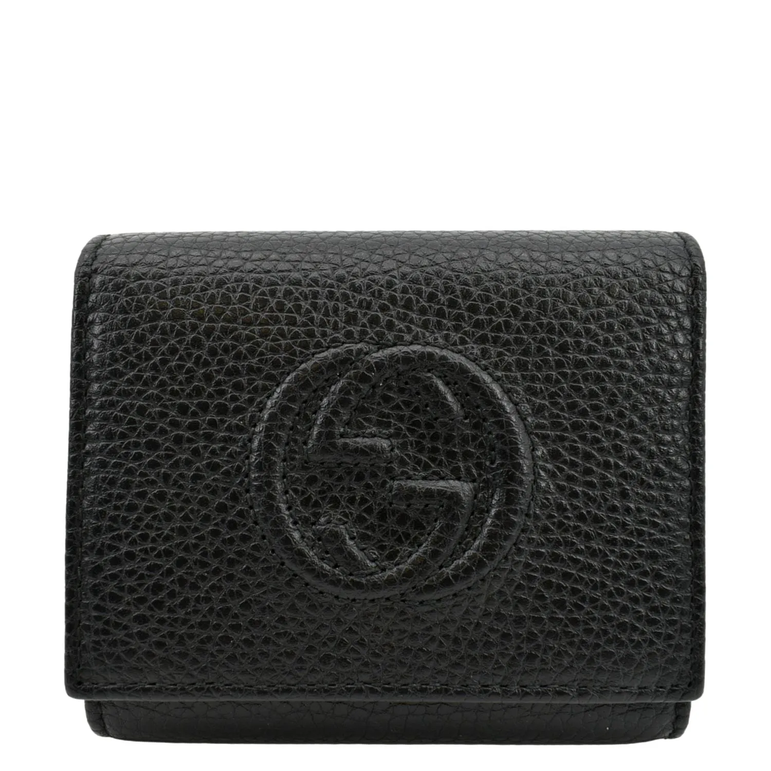 GUCCI Soho Leather Wallet Black 593207