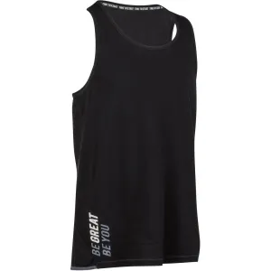 Gym & Pilates Micro-Perforated Tank Top - Black