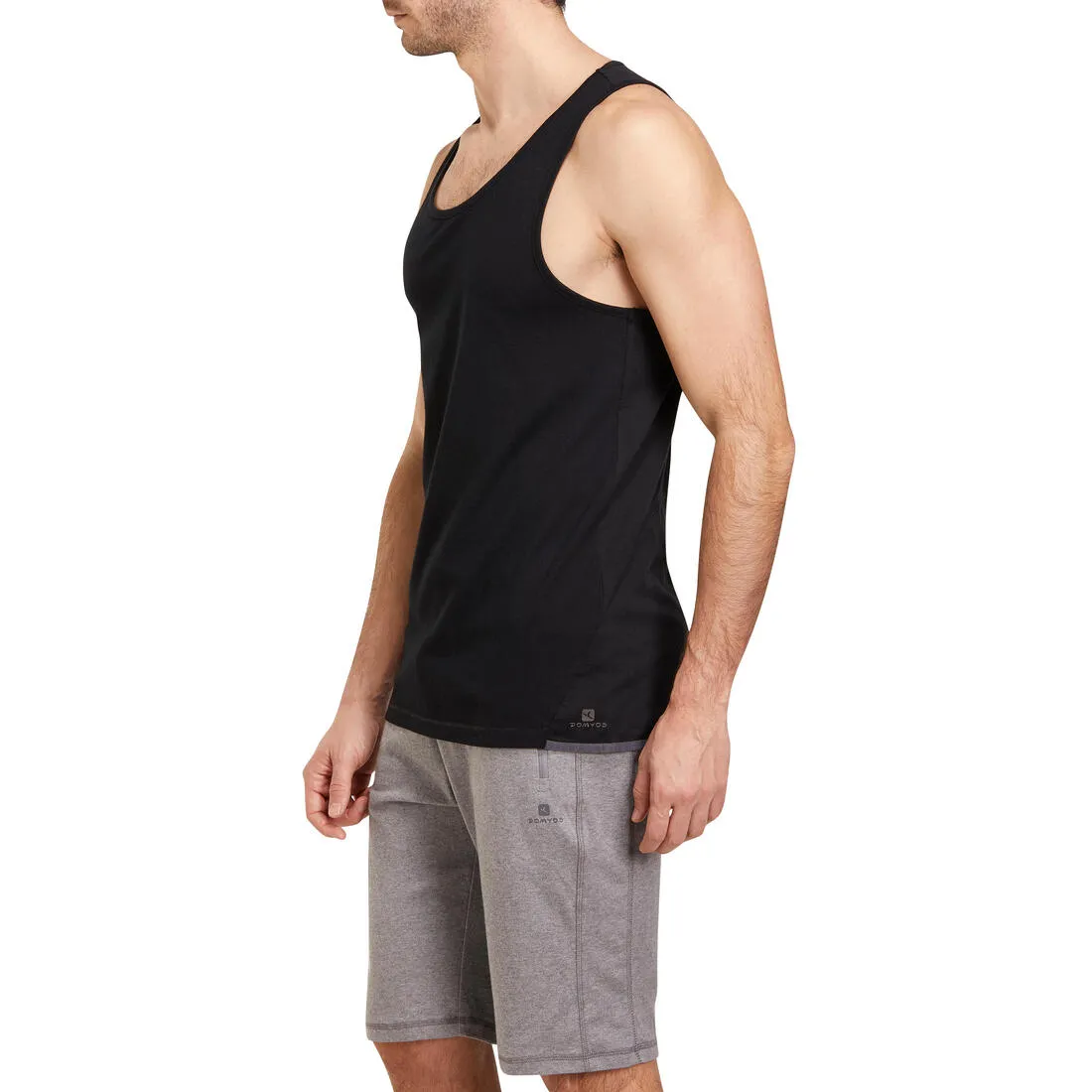 Gym & Pilates Micro-Perforated Tank Top - Black