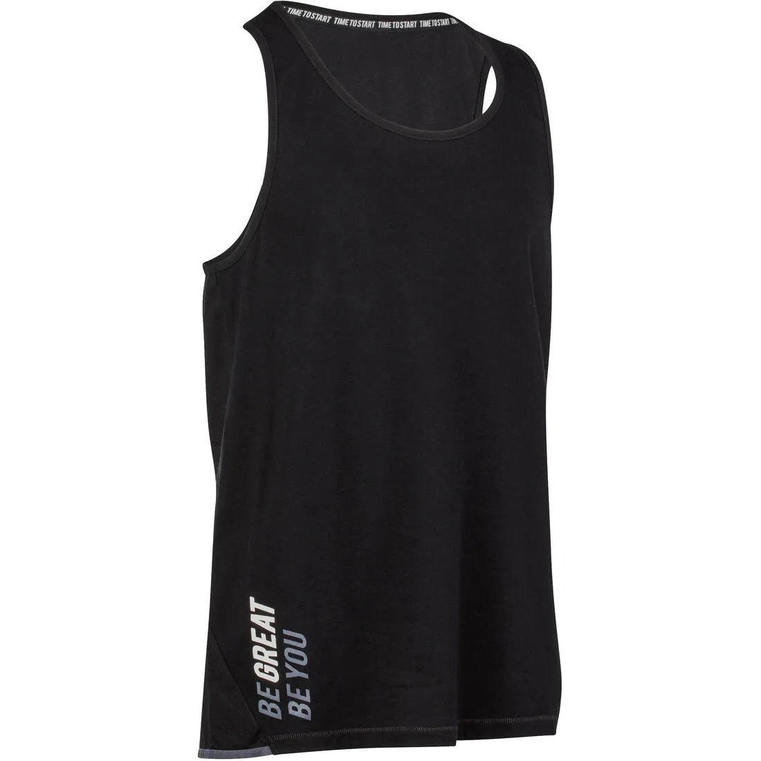 Gym & Pilates Micro-Perforated Tank Top - Black