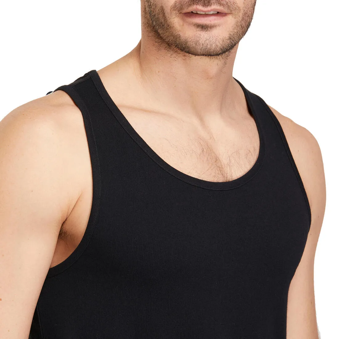 Gym & Pilates Micro-Perforated Tank Top - Black