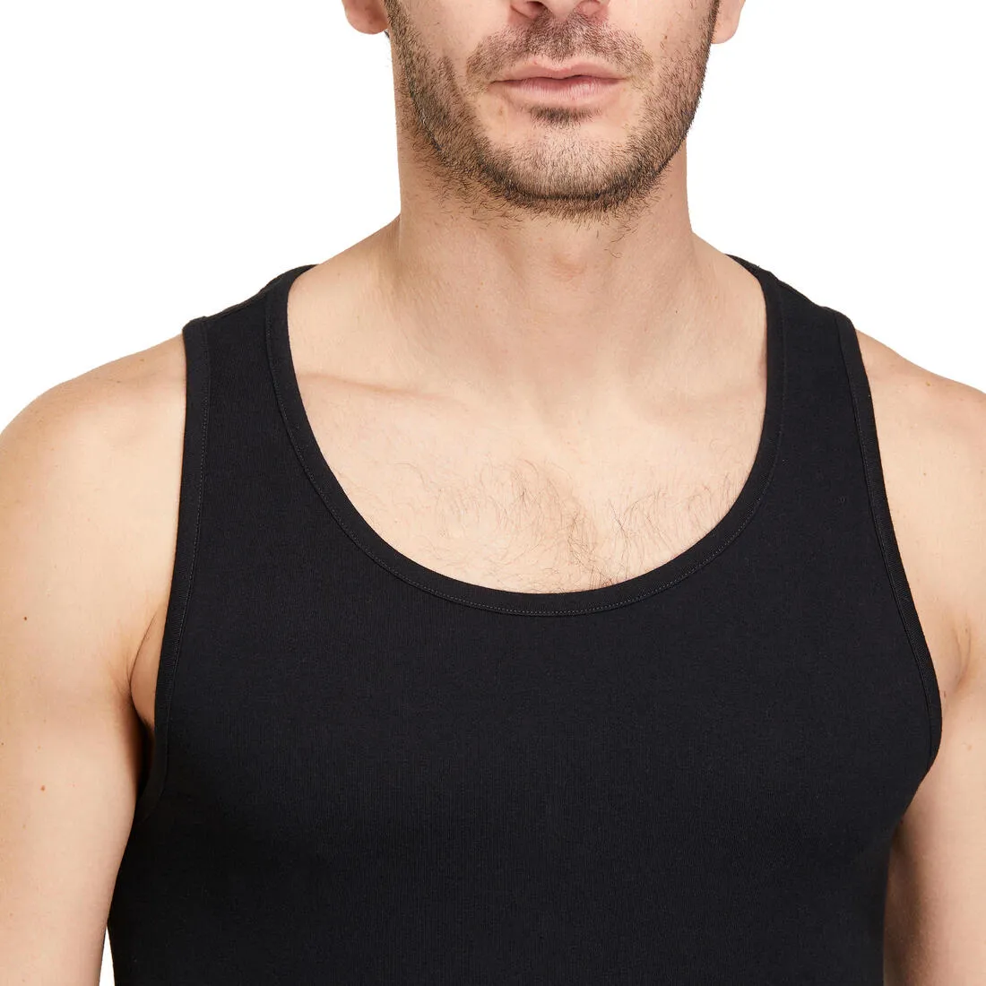 Gym & Pilates Micro-Perforated Tank Top - Black