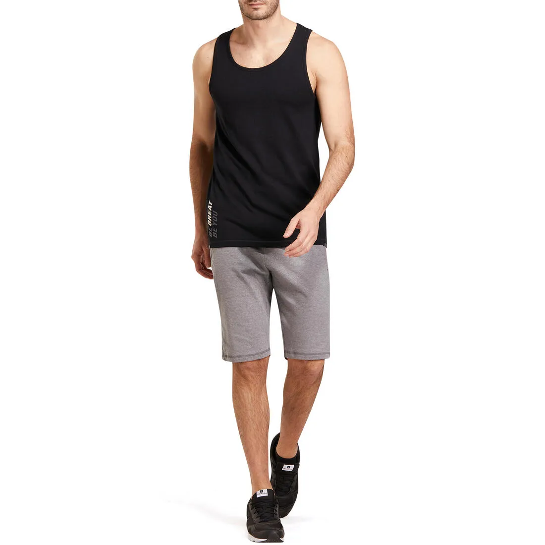 Gym & Pilates Micro-Perforated Tank Top - Black