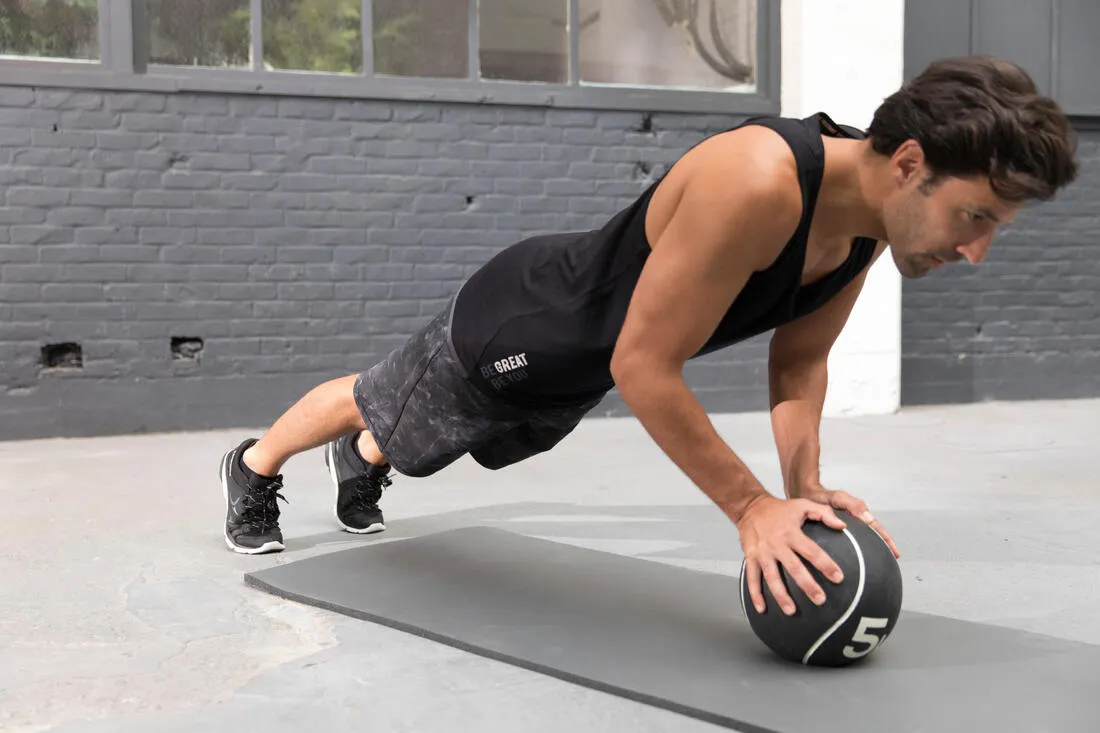 Gym & Pilates Micro-Perforated Tank Top - Black