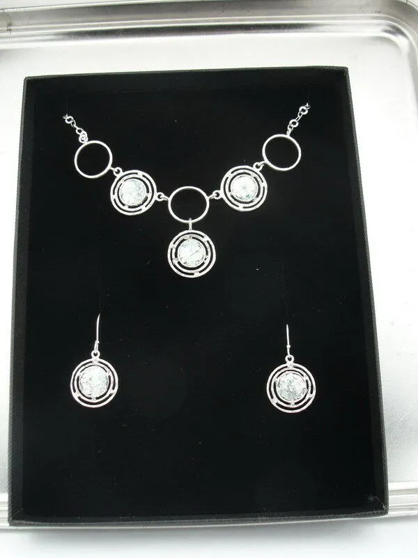 Hadar Designers Antique Roman Glass Earrings Handmade 925 Sterling Silver (as)y