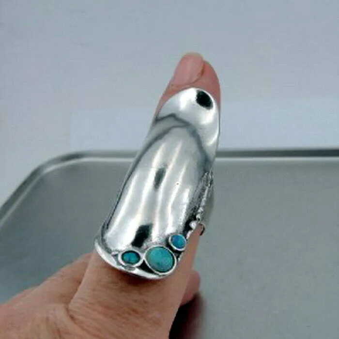 Hadar Designers Handmade 925 Sterling Silver Blue Opal Ring size 7,8,9,10(H 105y