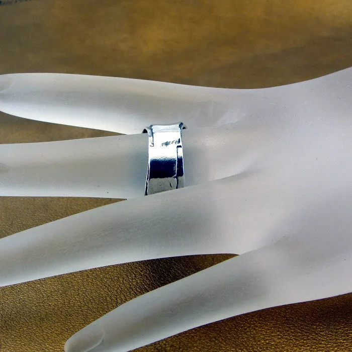Hadar Designers Red Garnet Ring size 7.5,8 Sterling Silver Handmade (H) y