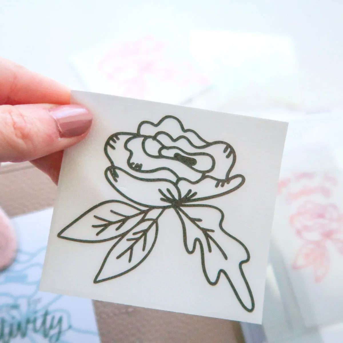 Hand Drawn Flower Vinyl Decal