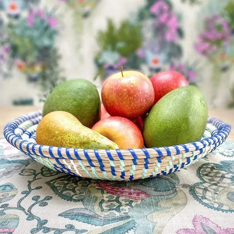 Hand Woven Vietnamese Wicker Basket Wall Decor Set of 3