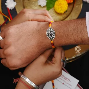 Handcrafted Chitai Silver Rakhi