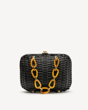 Hen Wicker Basket - Black