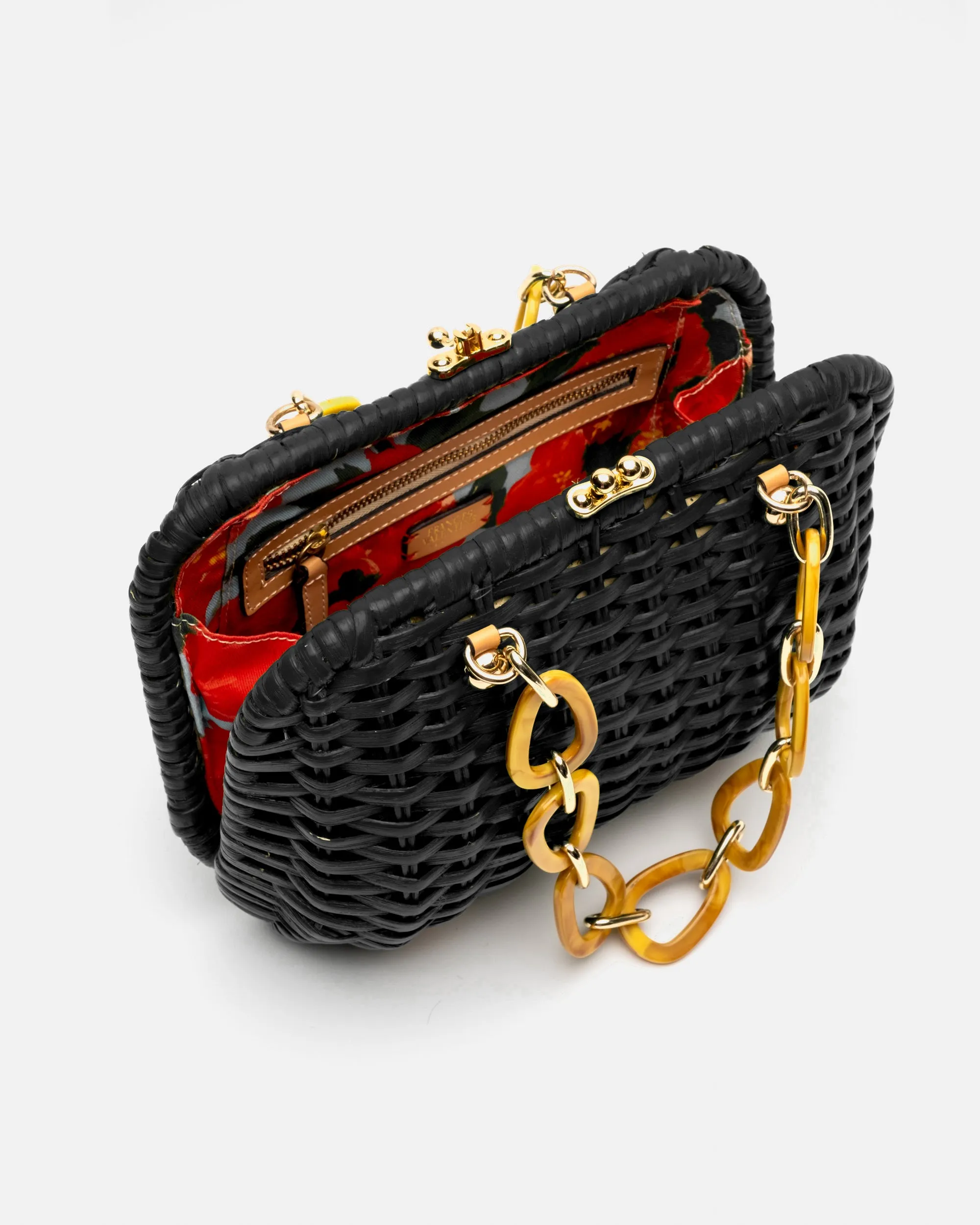 Hen Wicker Basket - Black