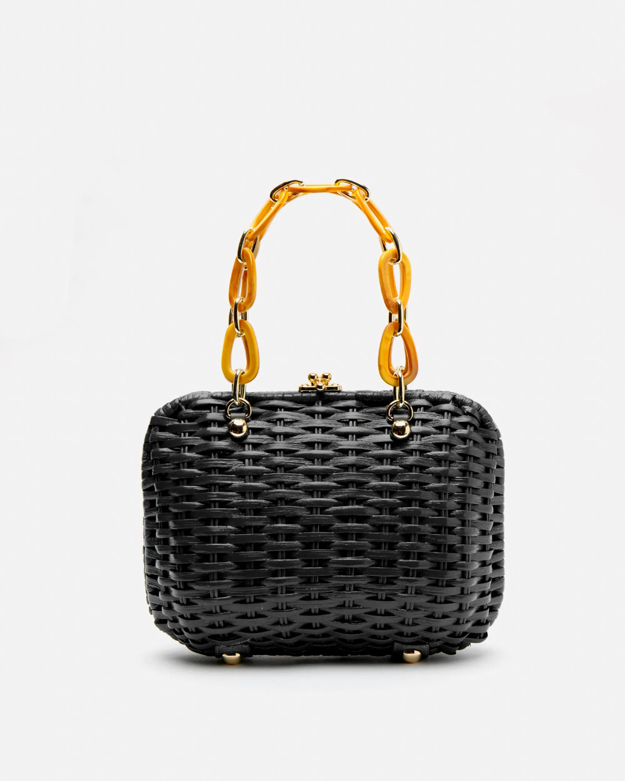 Hen Wicker Basket - Black