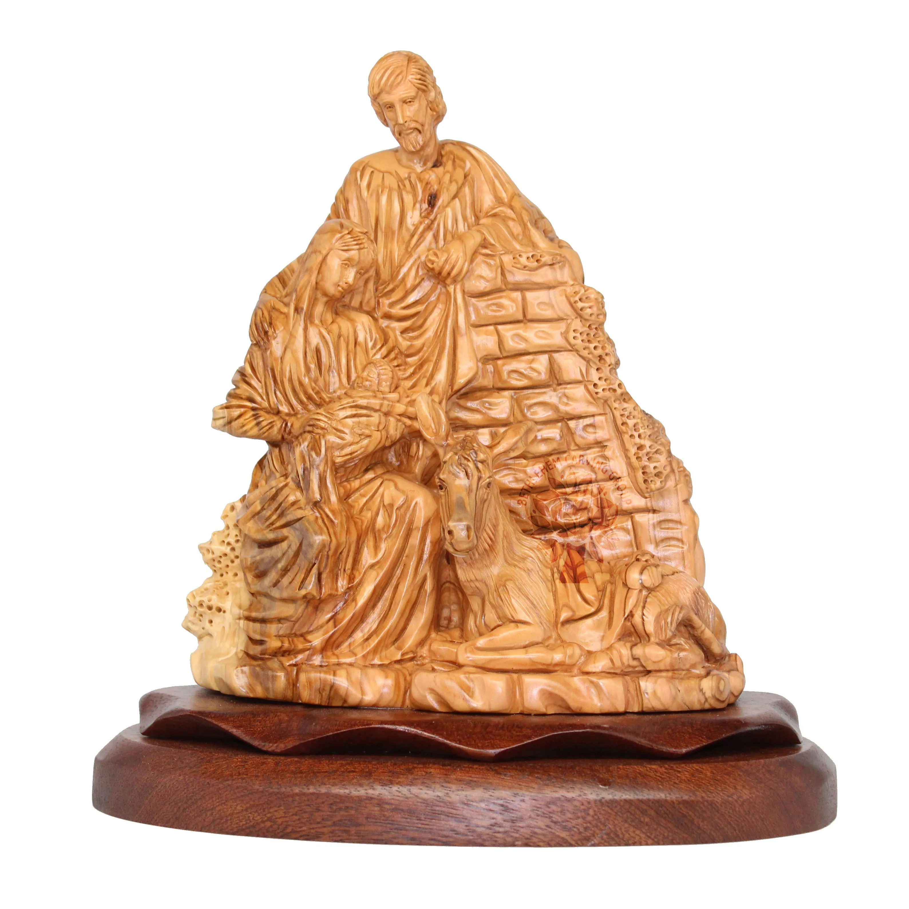 Holy Family with donkey - Artistic 10.5"