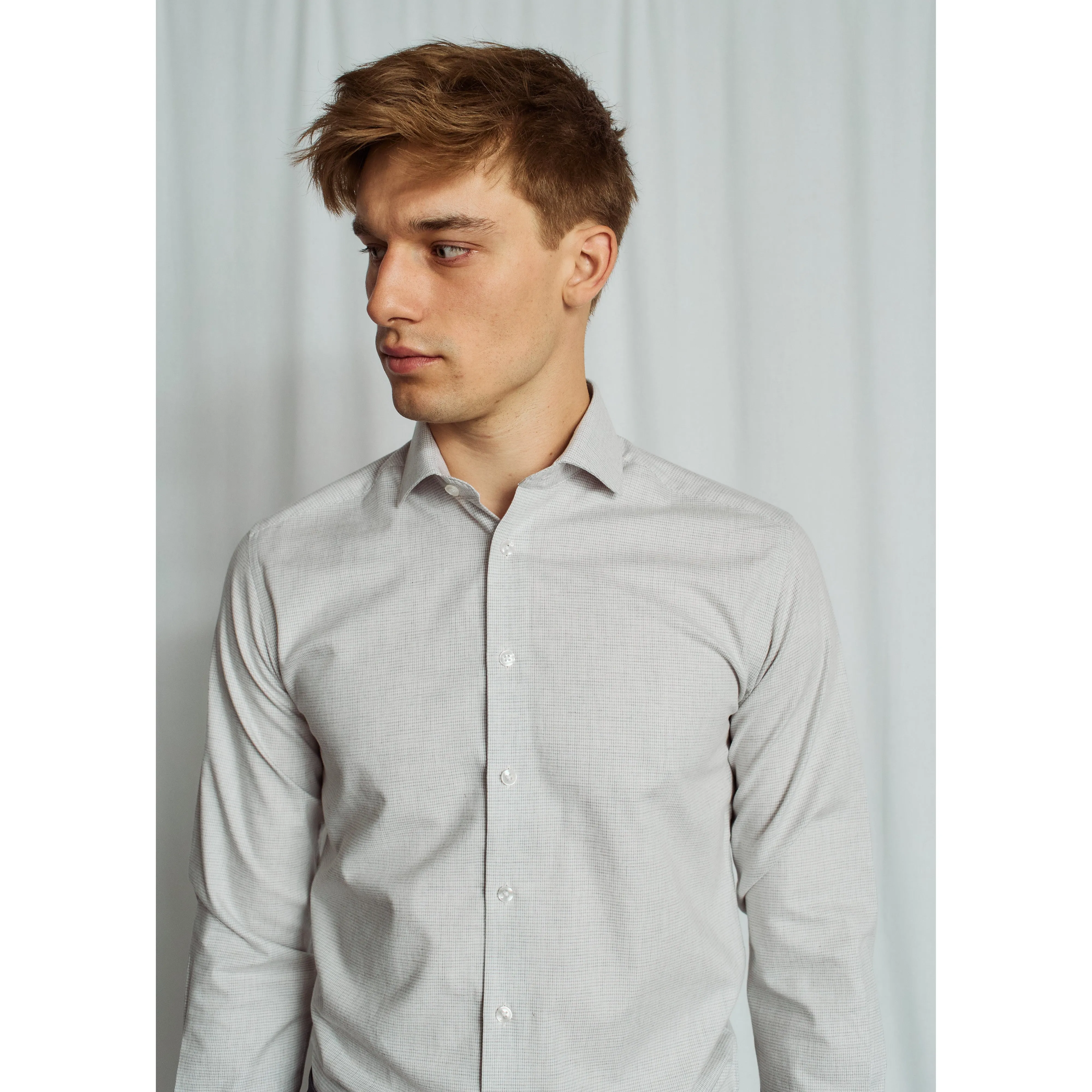HORFORD SLIM CHECKERED COTTON SHIRT