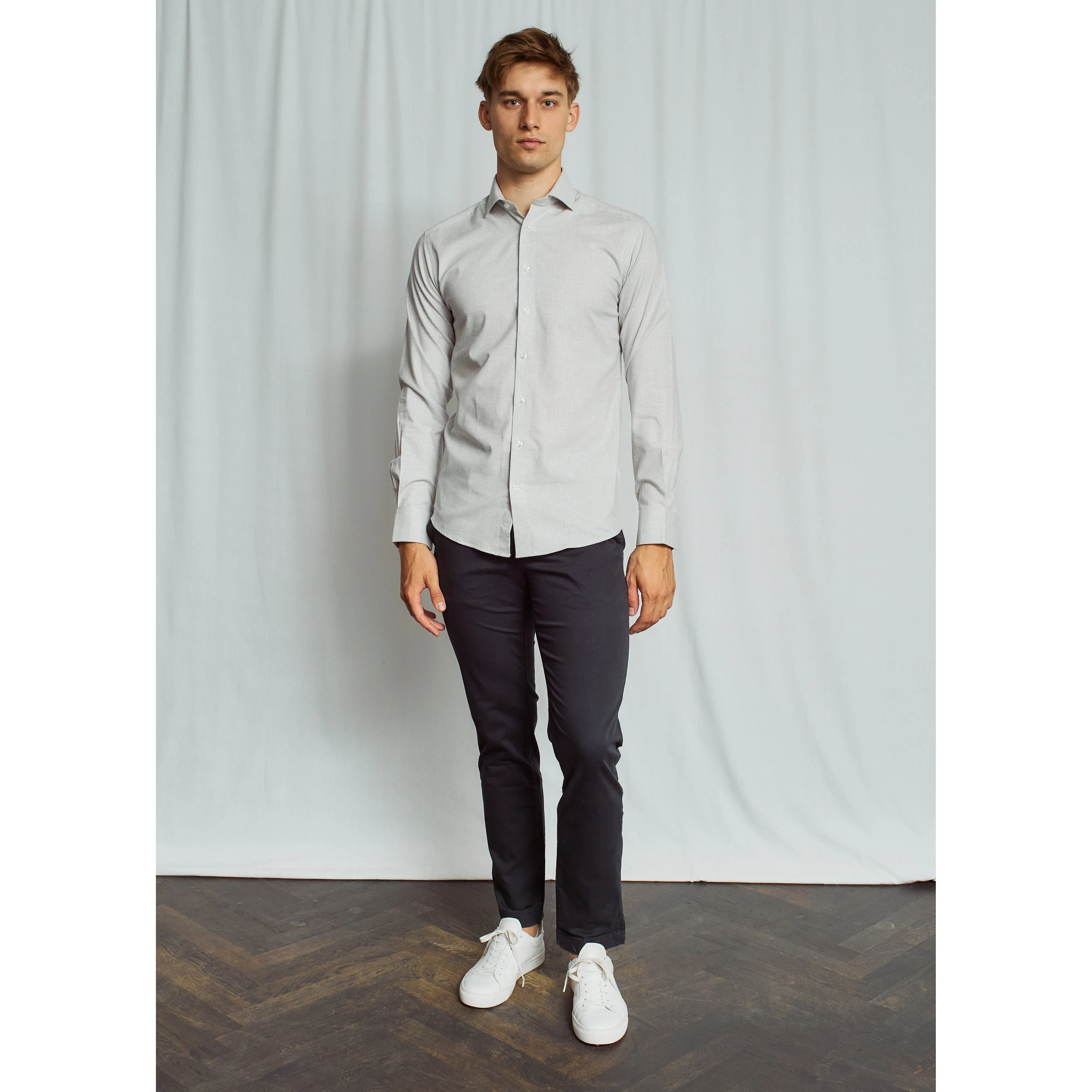 HORFORD SLIM CHECKERED COTTON SHIRT