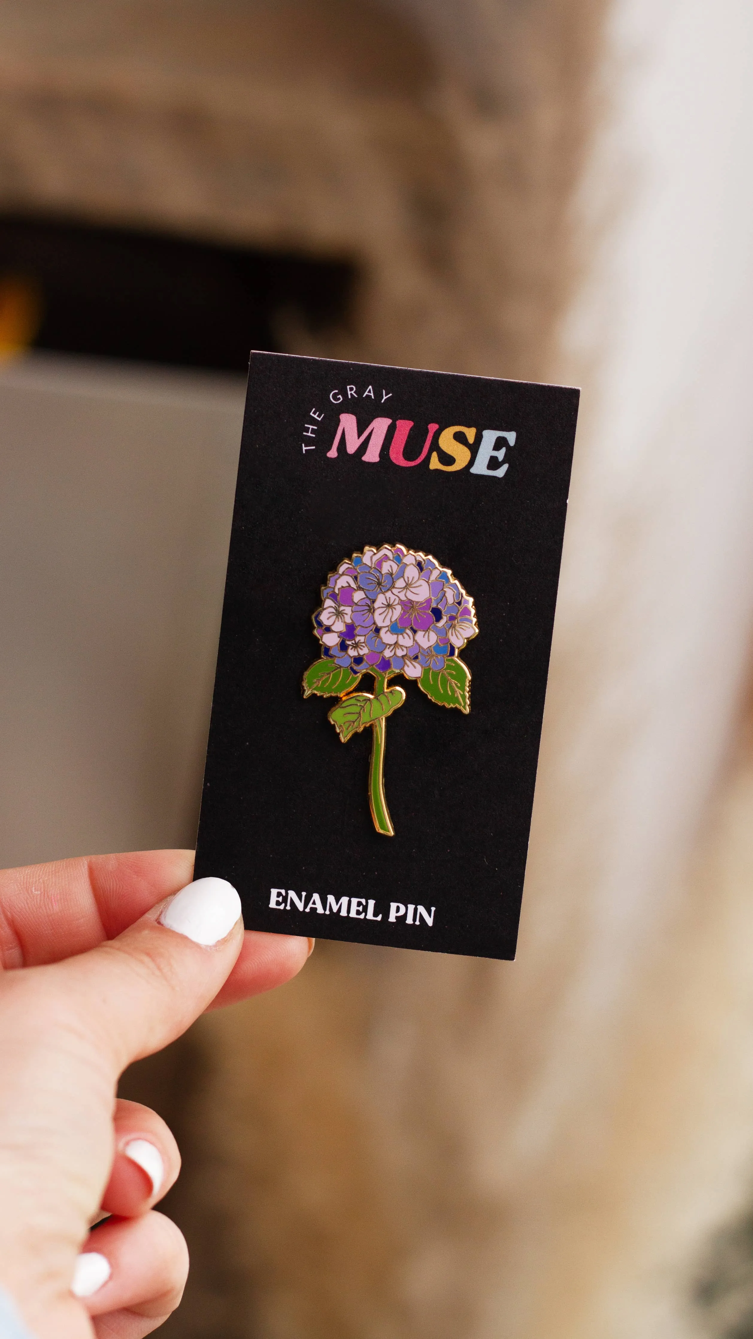 Hydrangea Enamel Pin, Floral Enamel Pin, Flowers Lapel Pins