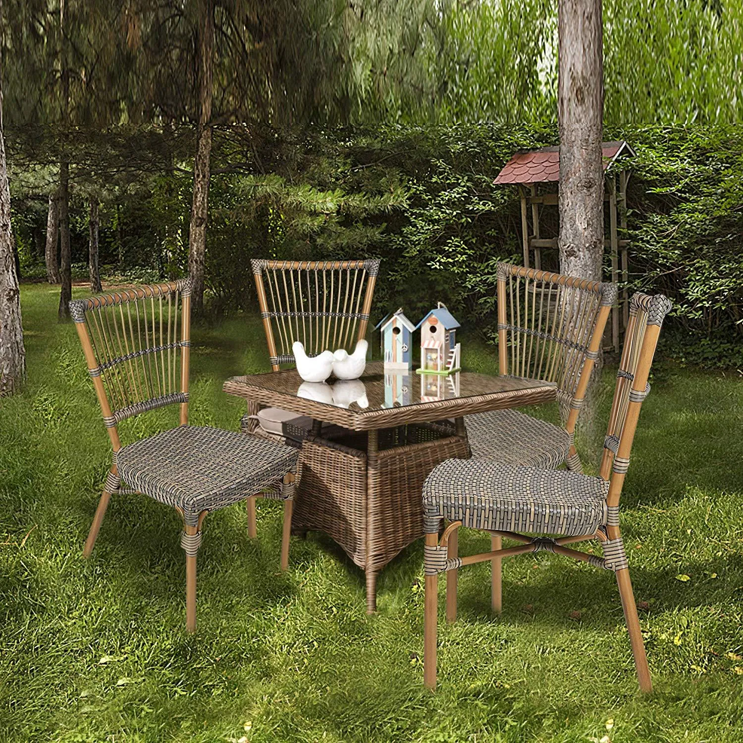 Indoor Outdoor Use Garden Lawn Backyard Bistro Cafe Stack Chair,All Weather Resistant