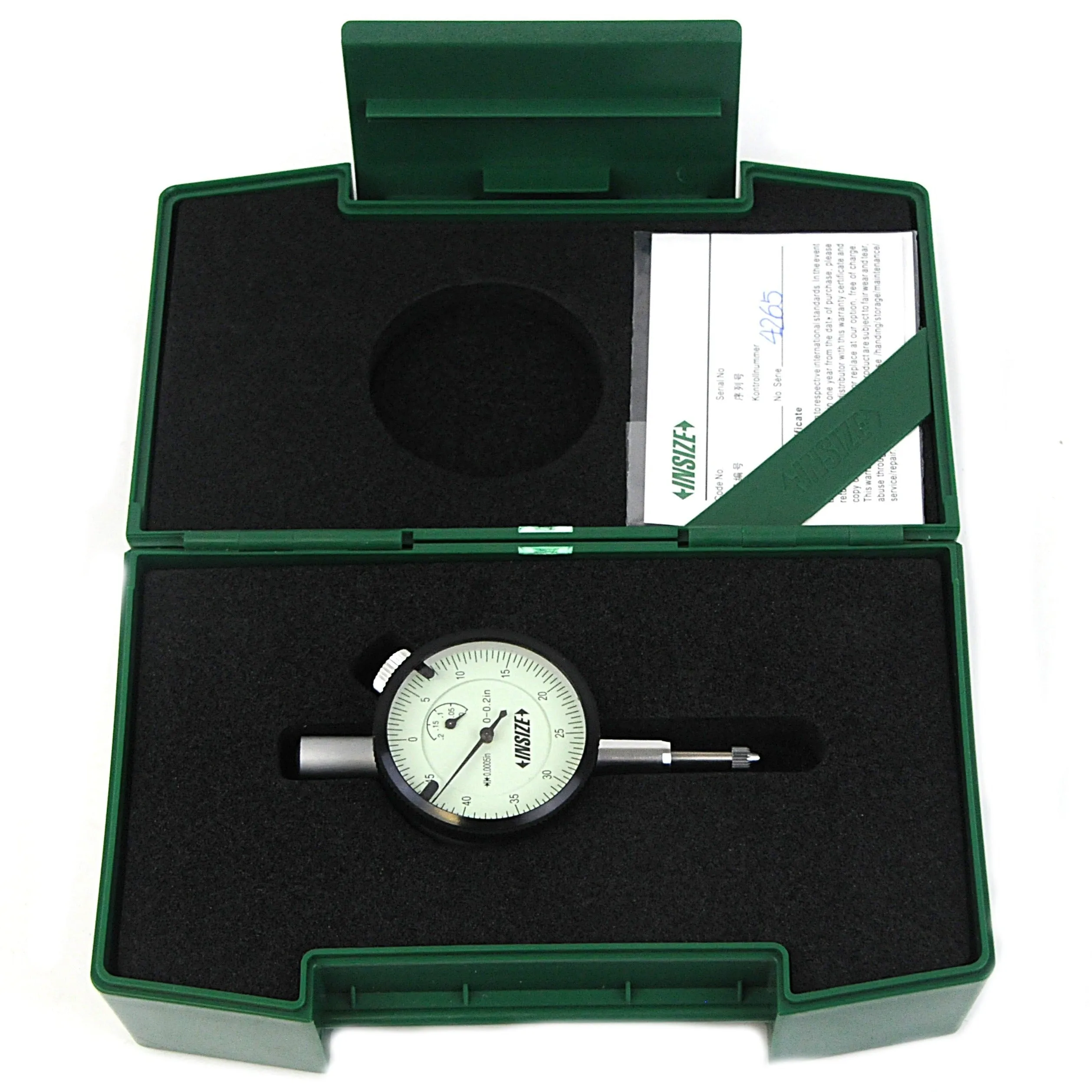 Insize Imperial Compact Dial Indicator Range 0 - 0.2" Series 2304-0205