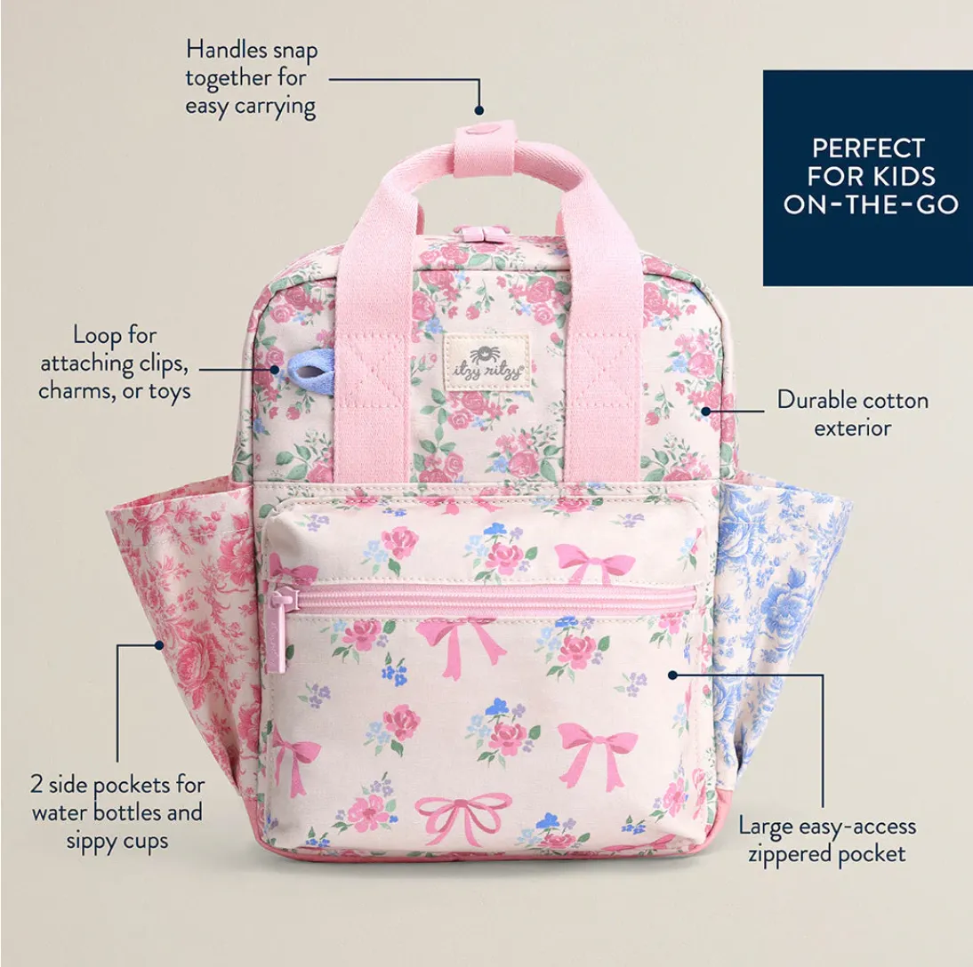 Itzy Ritzy - Bitzy Backpack - Ribbions   Roses