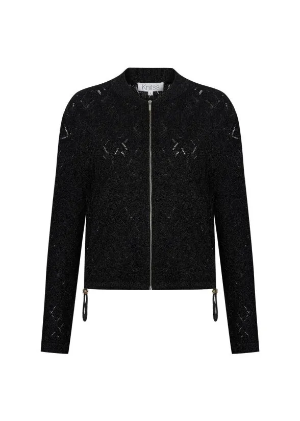 JACQUARD PATTERN DETAILED  KNIT JACKET