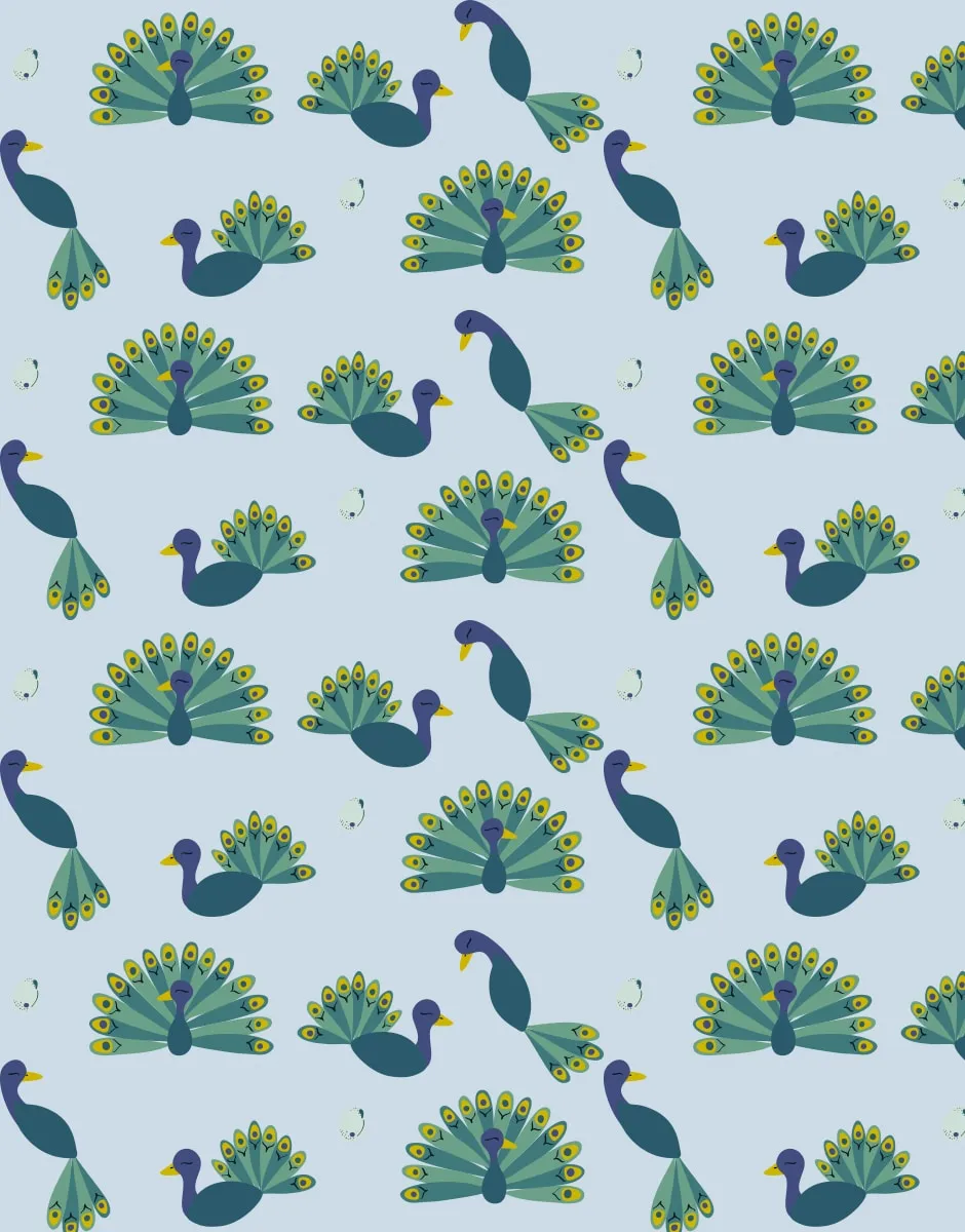 Jakarta – Jambi bed and its Baby Peacock upholstery
