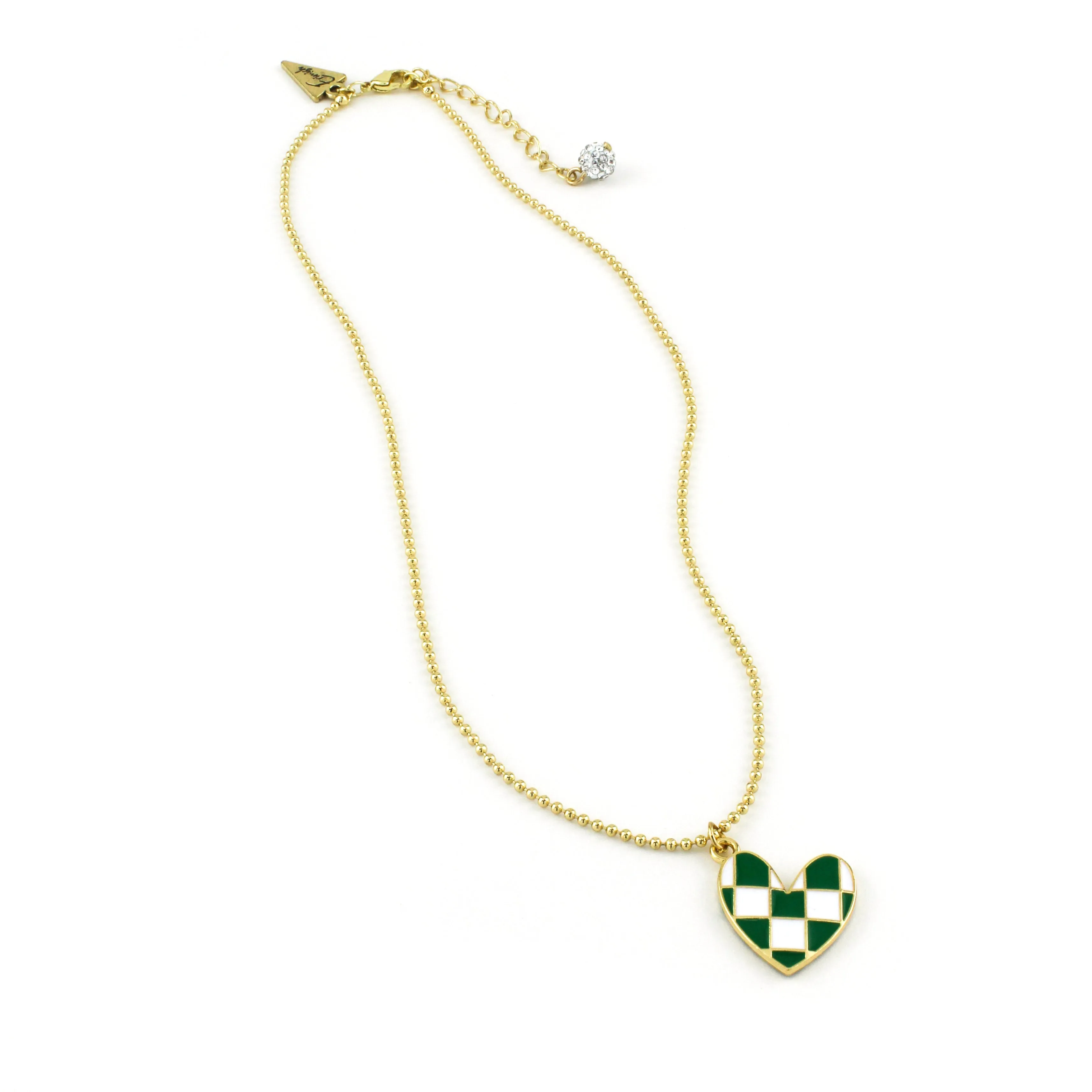 Jason Checkered Heart Necklace