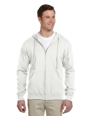 Jerzees Lightweight Full-Zip Hooded Sweatshirt | White