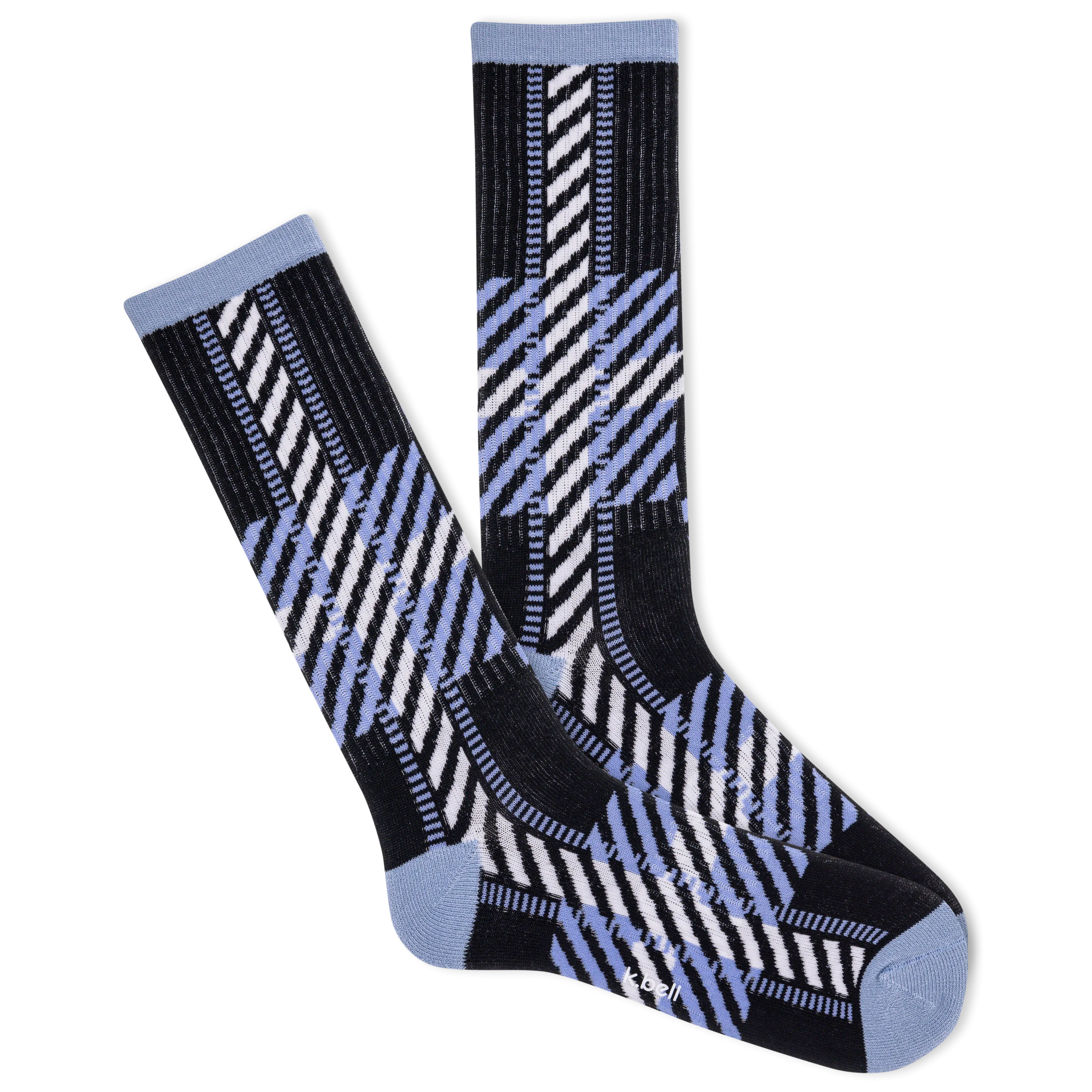 K.Bell Men's Frances Plaid Active Crew Sock