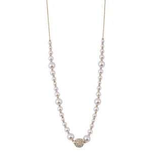 Knight and Day Agnelia Gold and Pearl Necklace L187NAD