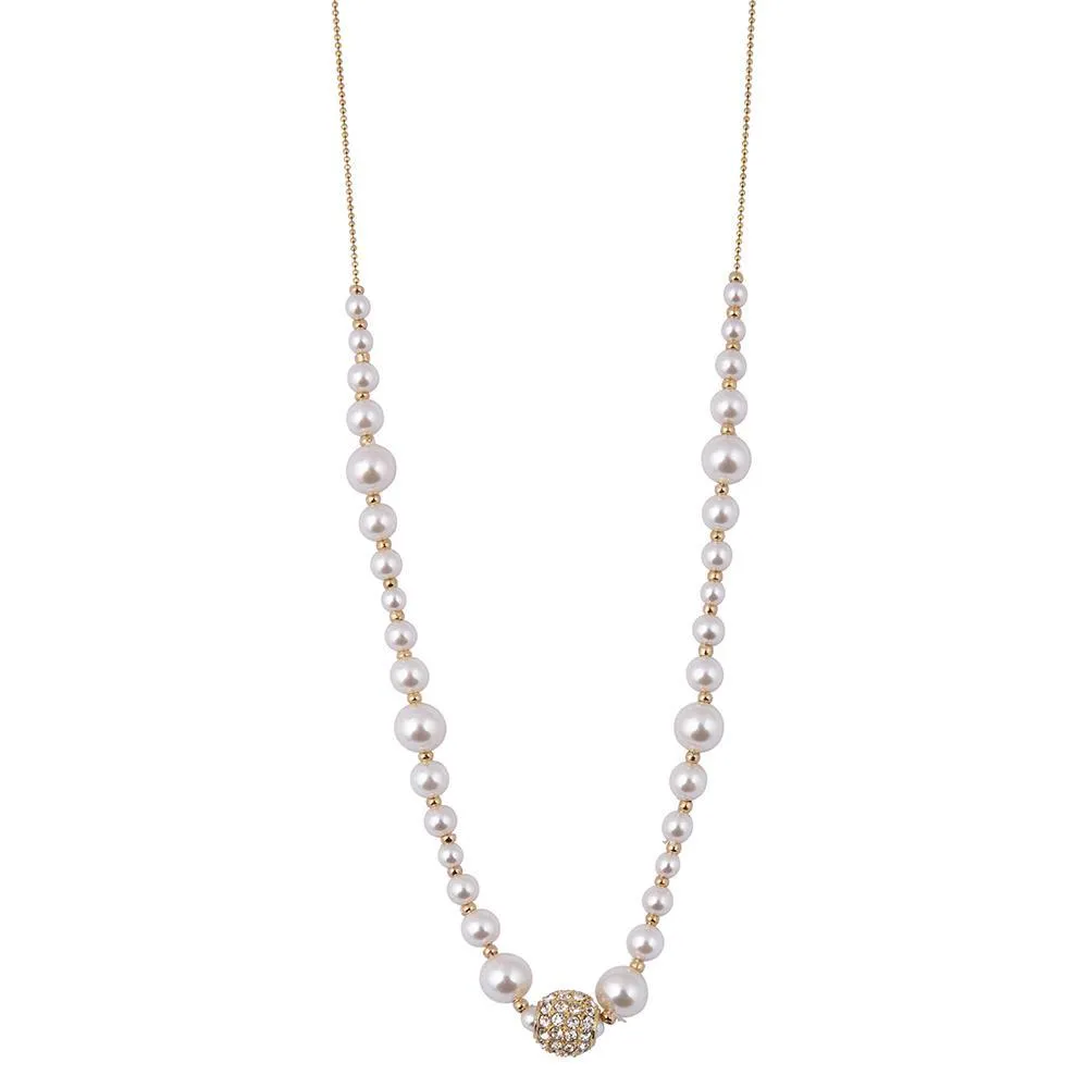 Knight and Day Agnelia Gold and Pearl Necklace L187NAD